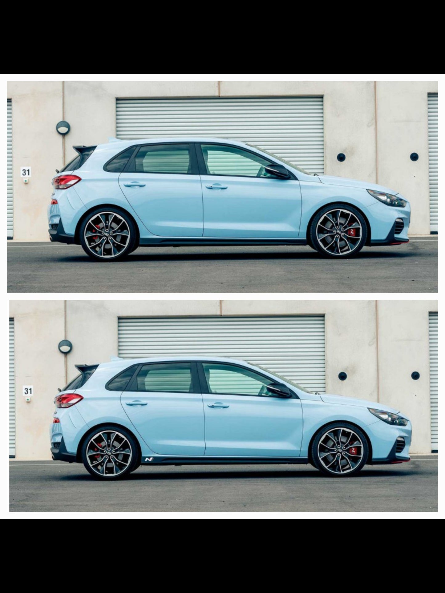 Skirt stickers for i30N and Fastback 3D printed