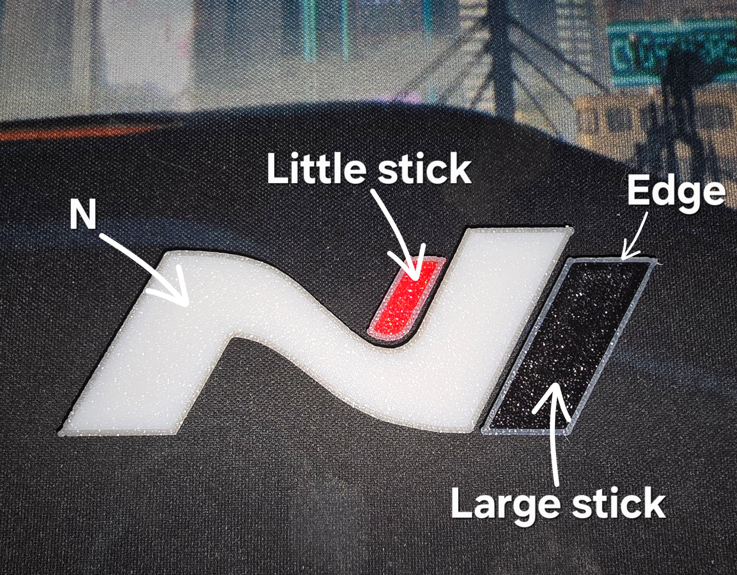 i20N 3D Printed Skirt Stickers (Other Colored Edge)