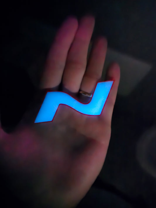 3D Printed i20N Skirt Stickers (Glow in the Dark & Other Colored Edge)