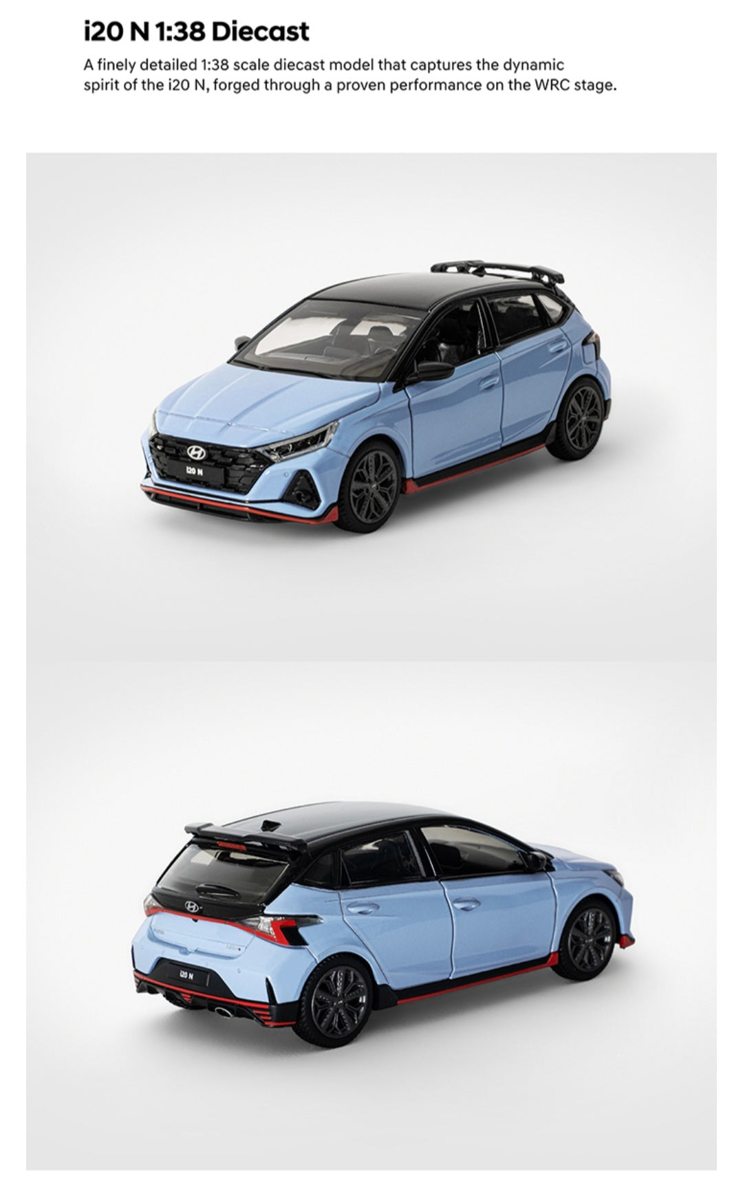 Hyundai i20N 1:38 Metal Model