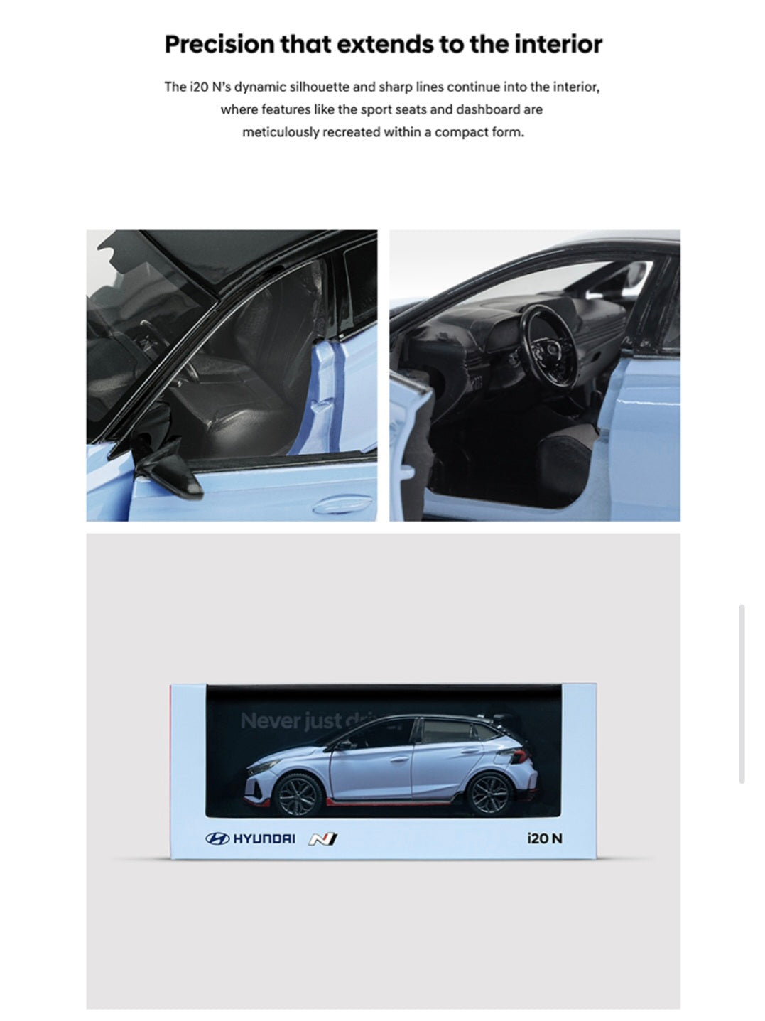 Hyundai i20N 1:38 Metal Model